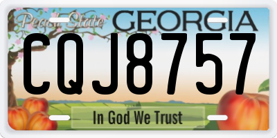 GA license plate CQJ8757