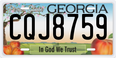 GA license plate CQJ8759