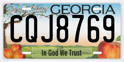 GA license plate CQJ8769