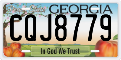 GA license plate CQJ8779