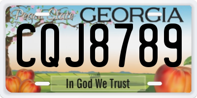 GA license plate CQJ8789