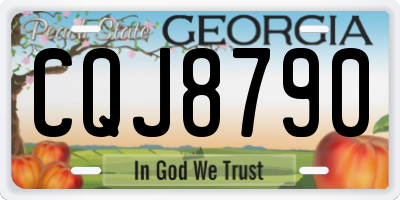 GA license plate CQJ8790