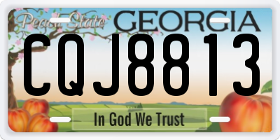 GA license plate CQJ8813