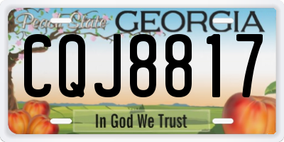 GA license plate CQJ8817