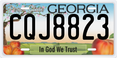 GA license plate CQJ8823