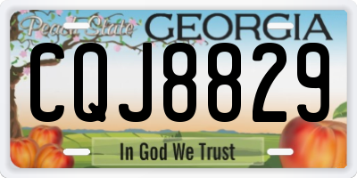 GA license plate CQJ8829