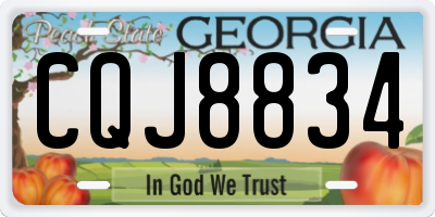 GA license plate CQJ8834