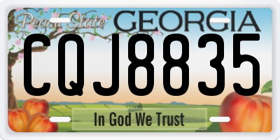 GA license plate CQJ8835