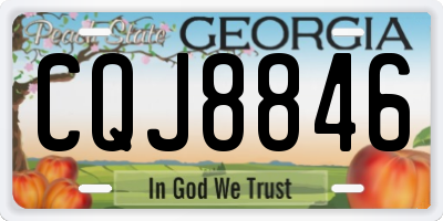 GA license plate CQJ8846