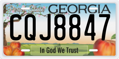 GA license plate CQJ8847