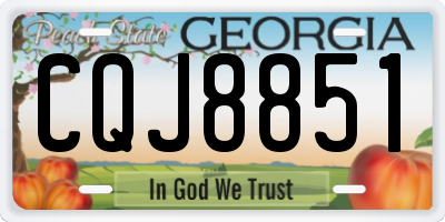 GA license plate CQJ8851