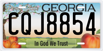 GA license plate CQJ8854