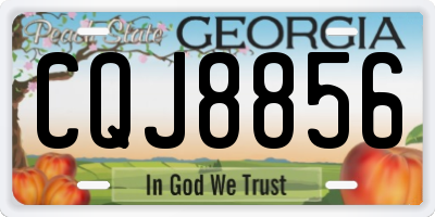 GA license plate CQJ8856