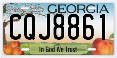 GA license plate CQJ8861