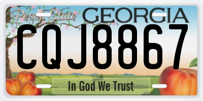 GA license plate CQJ8867