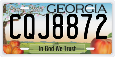 GA license plate CQJ8872