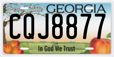 GA license plate CQJ8877