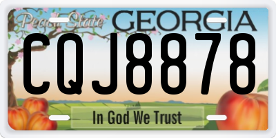 GA license plate CQJ8878