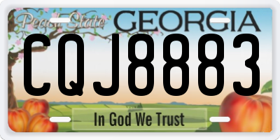 GA license plate CQJ8883