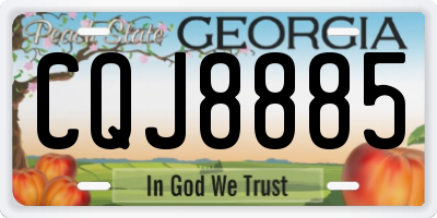 GA license plate CQJ8885