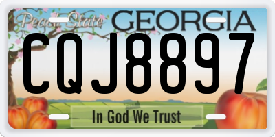 GA license plate CQJ8897