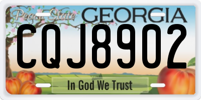 GA license plate CQJ8902