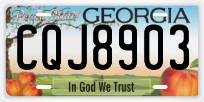 GA license plate CQJ8903