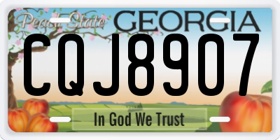 GA license plate CQJ8907