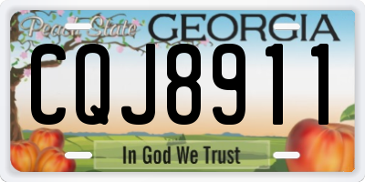 GA license plate CQJ8911