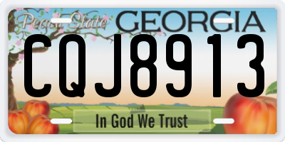 GA license plate CQJ8913