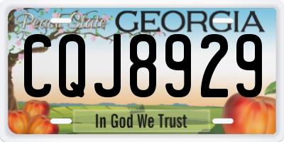 GA license plate CQJ8929