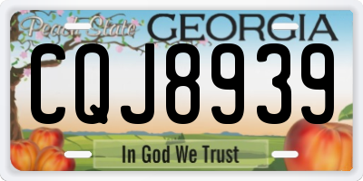 GA license plate CQJ8939