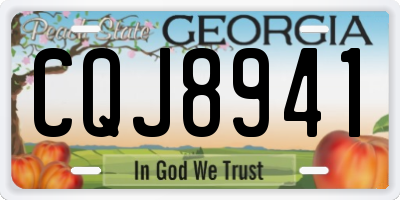 GA license plate CQJ8941