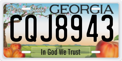 GA license plate CQJ8943