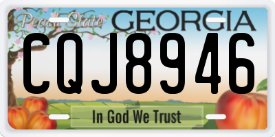 GA license plate CQJ8946