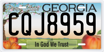 GA license plate CQJ8959