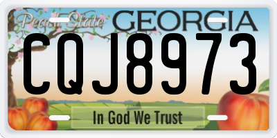 GA license plate CQJ8973