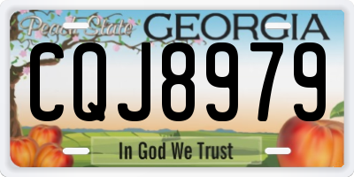 GA license plate CQJ8979