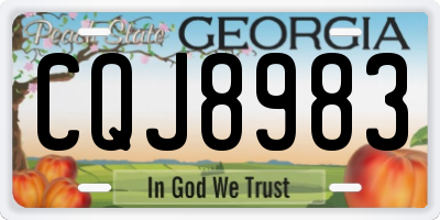 GA license plate CQJ8983
