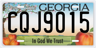 GA license plate CQJ9015
