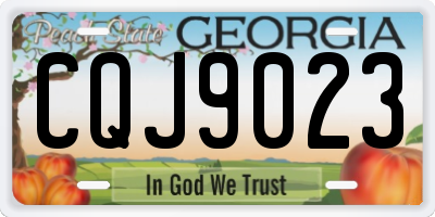 GA license plate CQJ9023