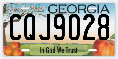 GA license plate CQJ9028