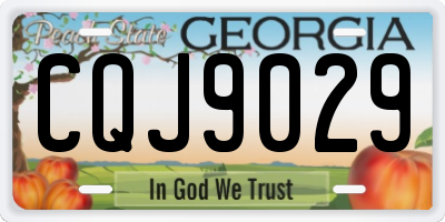 GA license plate CQJ9029