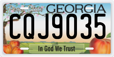 GA license plate CQJ9035