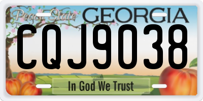 GA license plate CQJ9038