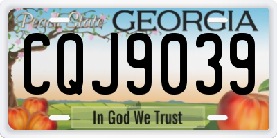 GA license plate CQJ9039