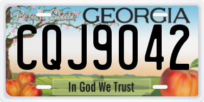 GA license plate CQJ9042