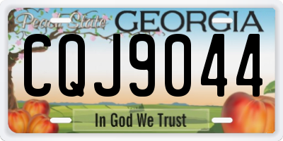 GA license plate CQJ9044