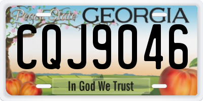 GA license plate CQJ9046