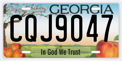GA license plate CQJ9047